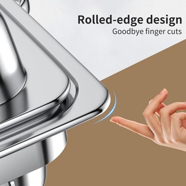 The Party Aisle™ Chafing Dishes For Buffet 4 Pack, 8 Qt Stainless Steel Chafers And Buffet Warmers Sets With Lid, Rectangle Serving Food Warmer Catering Supplies Buffet Display For Parties