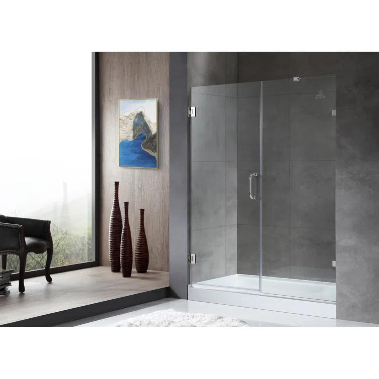 Consort 72" H Hinged Frameless Shower Door
