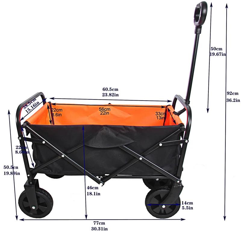 Mini Folding Wagon Garden Shopping Beach Cart