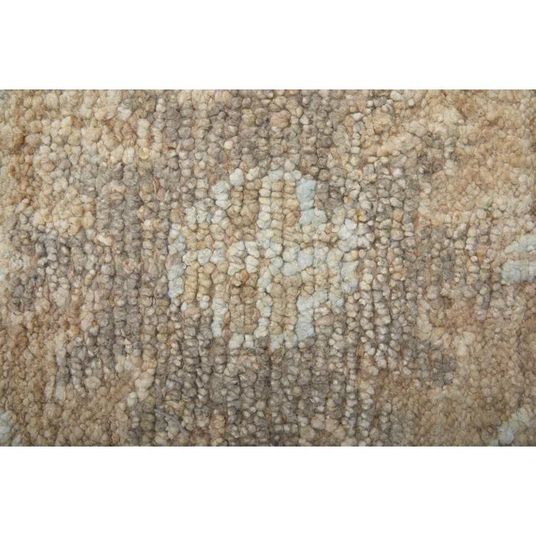 Feizy Graffon Transicional Floral y Botánico, Bronceado/gris/marfil, Muestra de 1'6" x 1'6" Resistente a las Manchas, Alfombra de Diseño Artesanal Agradable para Niños de Fácil Cuidado para Sala de Estar, Comedor y Dormitorio