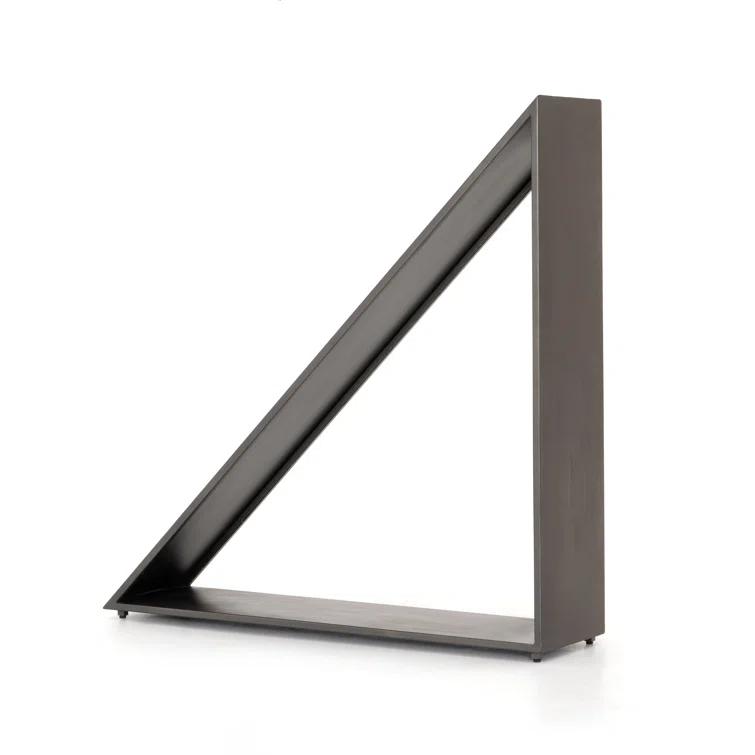 Geometric Coated Gunmetal Firewood Holder