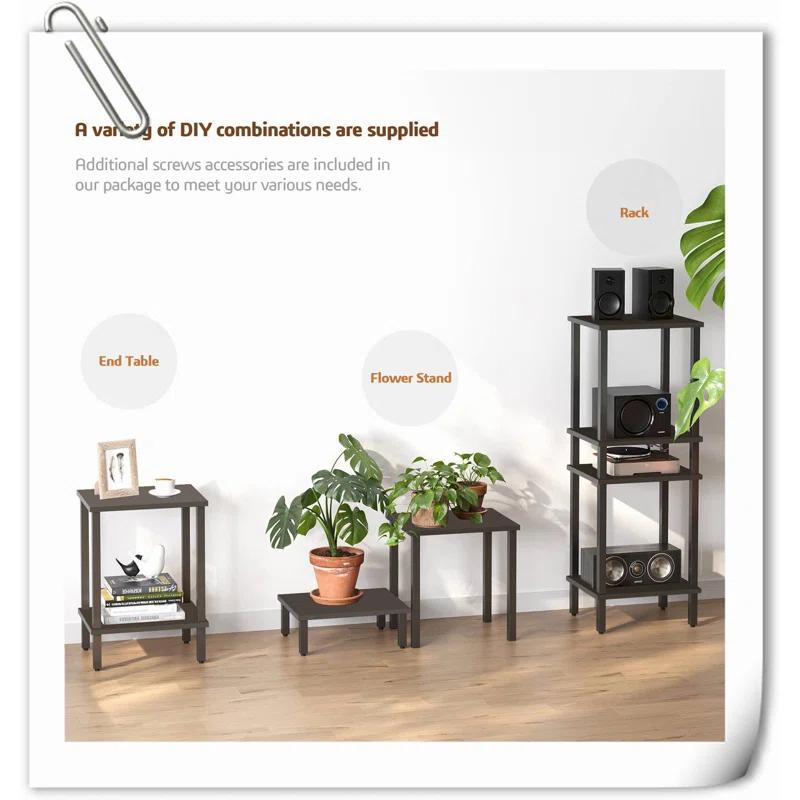 End Table With Charging Station, Side Table With USB Ports And Outlets, Nightstand, 2-Tier Storage Shelf, Sofa Table For Small Space, 1 Package(2PCS)