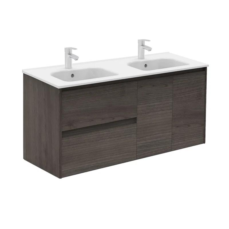 WS Bath Collections Ambra 47.5'' Double Bathroom Vanity with Ceramic Top