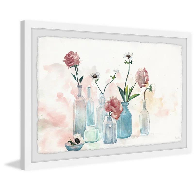 Parvez Taj 'Blooms And Bottles' Framed Print