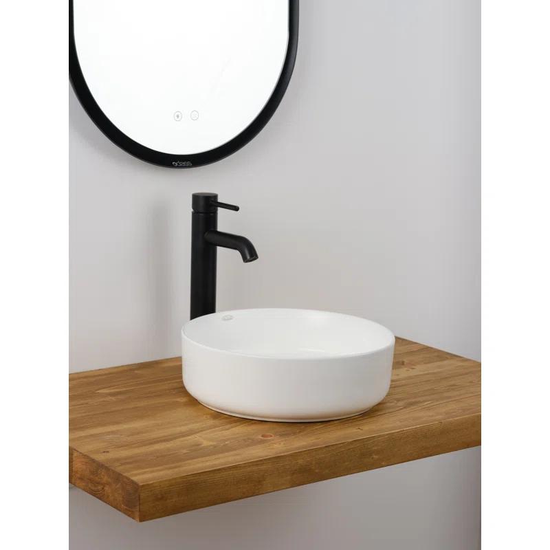 14 X 14 In. Round Ceramic Vessel Bathroom Vessel Sink