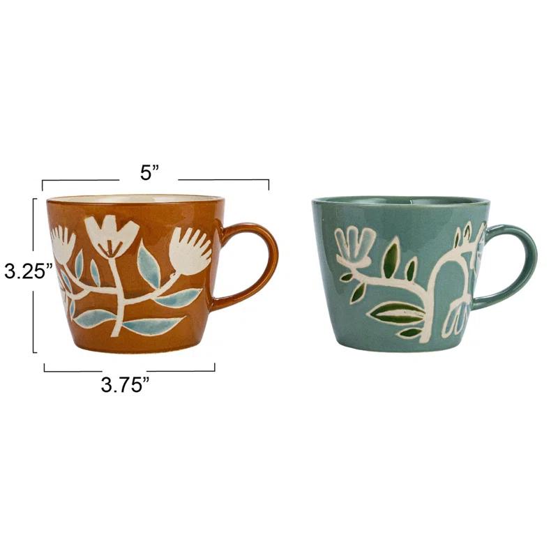 Creative Co-Op Stoneware Coffee Mug | Wayfair