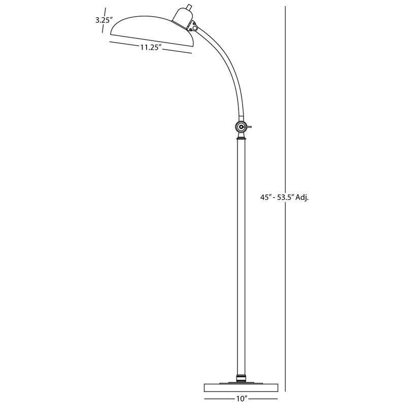 Robert Abbey Bruno 45'' Arched Floor Lamp