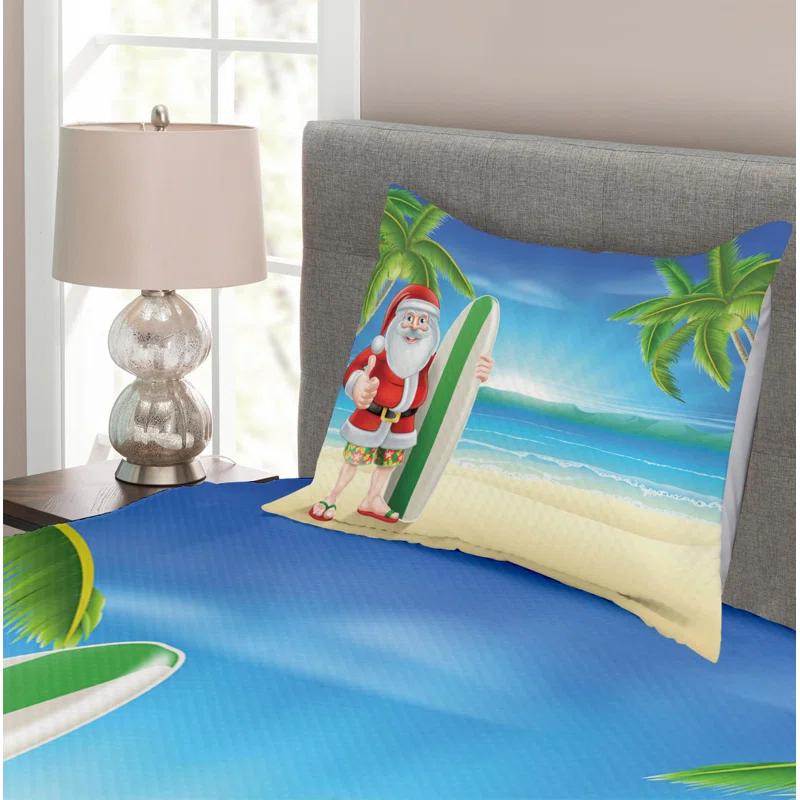 Ambesonne Coastal Coverlet Set