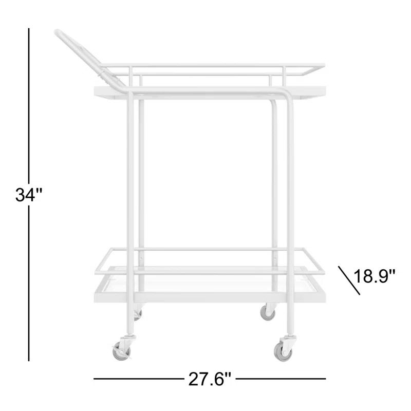 Paulette Metal Bar Cart