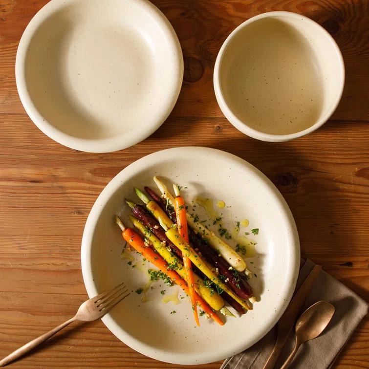 bloomhouse Bloomhouse Corsica Clay 12 Piece Stoneware Reactive Glaze Dinnerware Set