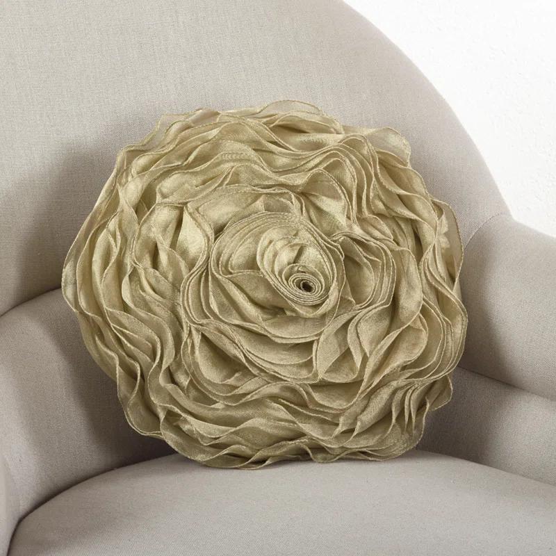 Saro Rose Collection Reversible Throw Pillow