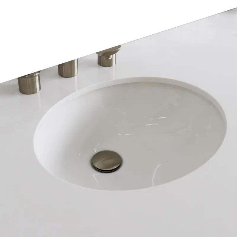 Bellaterra Home 61'' Double Bathroom Vanity Top with Sink