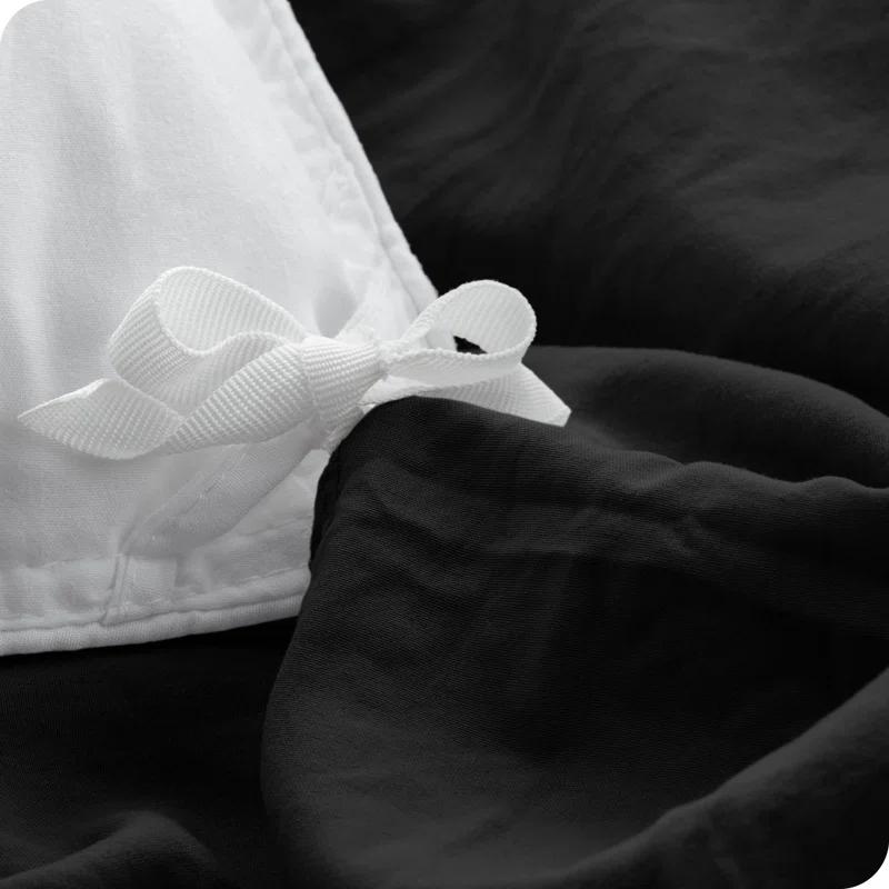 Bare Home Washed Microfiber Duvet Cover Set