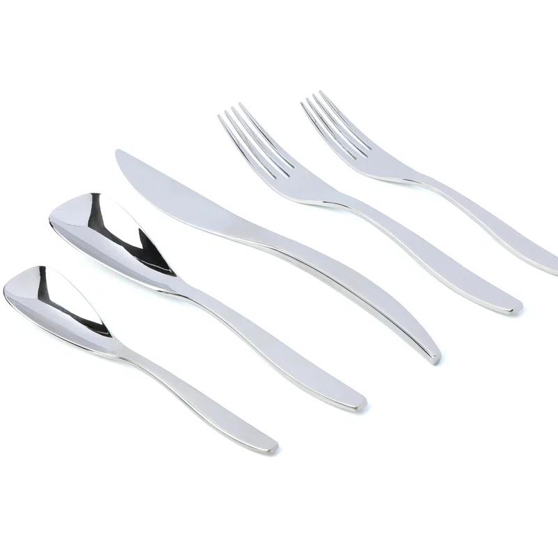 David Shaw Silverware Isla Stainless Steel Flatware Set - Service for 4