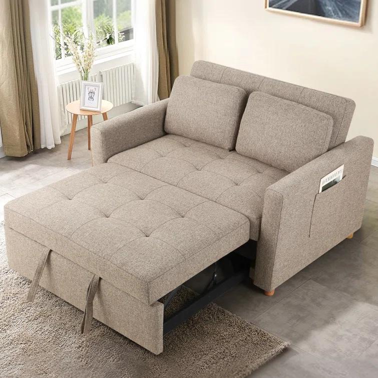 Ebern Designs Meit 49"W Convertible Sleeper Sofa 3-In-1 Reclining Sofa Bed Pull Out Couch Bed