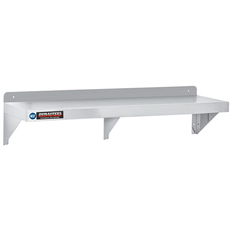 DuraSteel Stainless Steel Wall Shelf - 72" Wide x 14" Deep Commercial Grade - NSF Certified