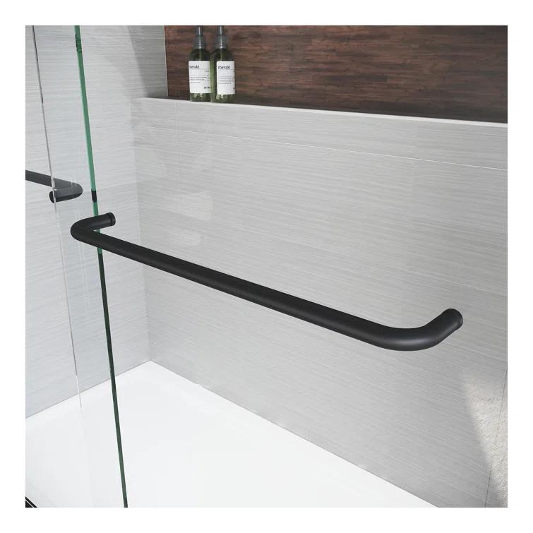 LOONGFIELD Sliding Shower Glass Door 56-60 In. W X 72 In. H, Adjustable Semi Frameless Shower Door, Certified Thick Clear Clear Tempered Glass, 304 Stainless Steel Handles ASTARQ-W2269P144324