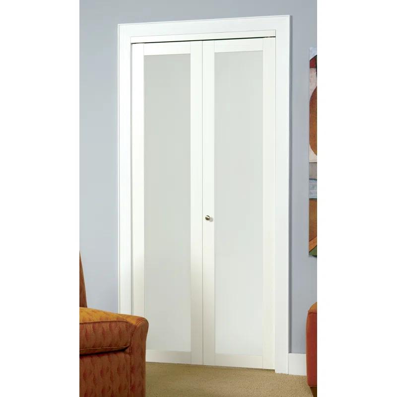 Renin Baldarassario Solid + Manufactured Wood Glass Low-Gloss Bi-Fold Door