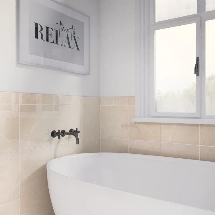 Daltile Perpetuo 12" x 12" Porcelain Marble Look Floor & Wall Tile