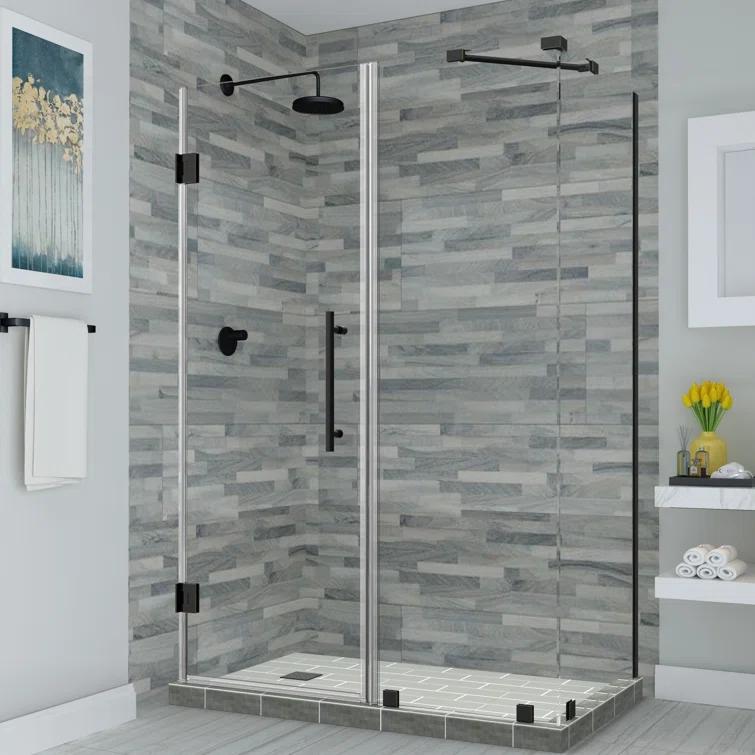 Aston Bromley 30 x 72" Rectangle Hinged Shower Enclosure SEN967EZ-MB-703830-10