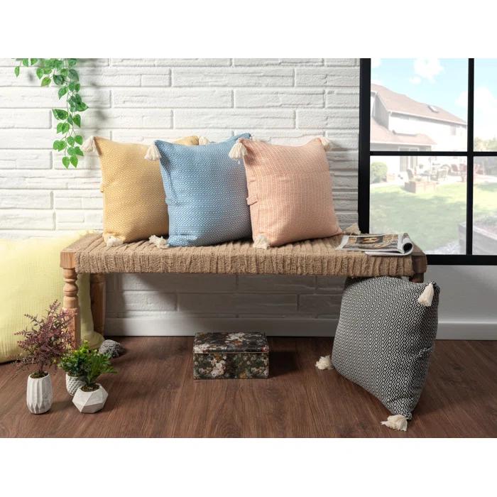 Brenly Turkish Cotton Striped Square Throw Pillow