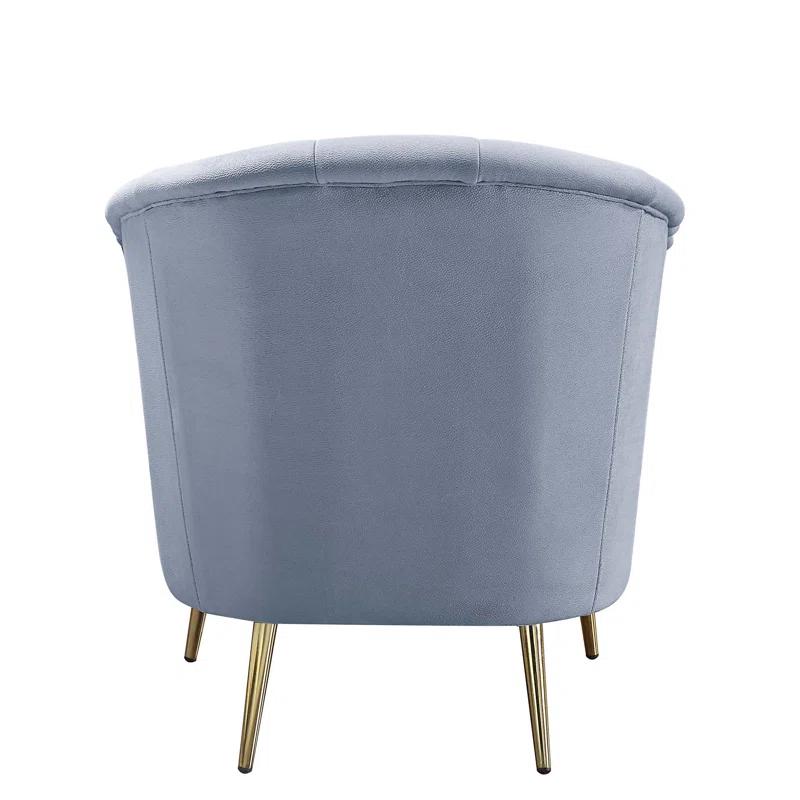 Everly Quinn Emilliano Velvet Barrel Chair