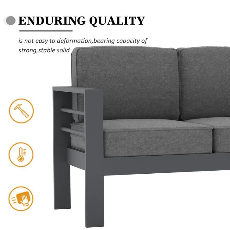 LayinSun Alturas Standalone Product 4 Piece Sofa Seating Group With Cushions