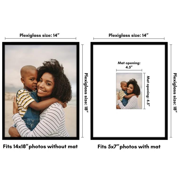 Americanflat Picture Frame with Oversized Mat - Gallery-Style Frames for Photos or Artwork - Multiple Sizes
