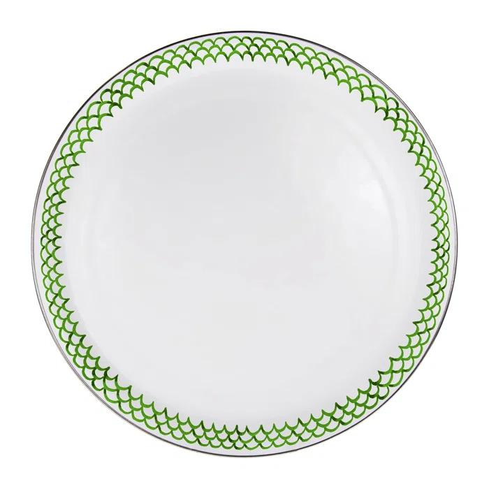 Golden Rabbit Golden Rabbit Green Scallop Platter