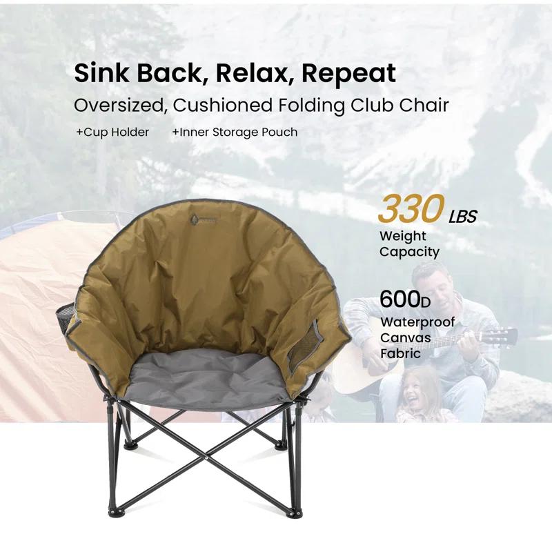 ARROWHEAD Outdoor Folding Camping Chair with Cushions