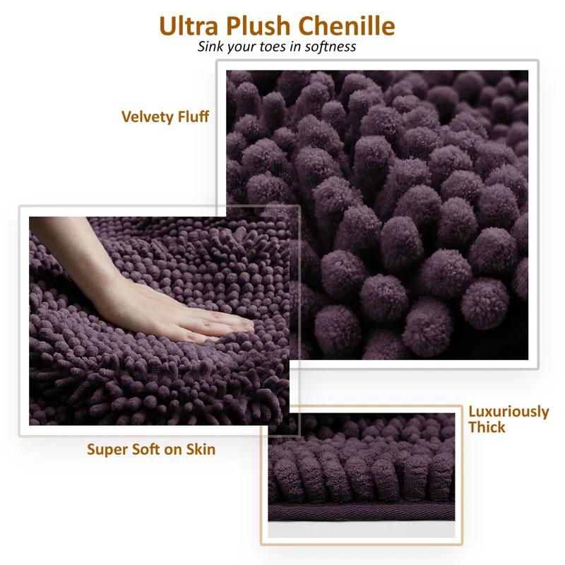 Clara Clark Chenille Extra Soft And Absorbent Bath Mat. & Reviews | Wayfair