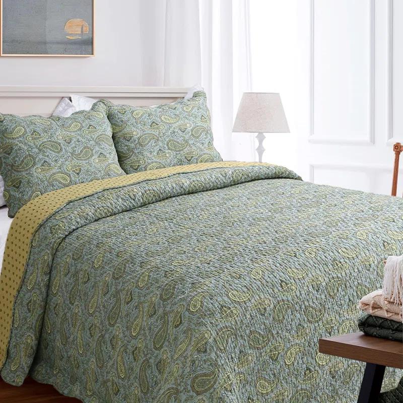 Cotton Paisley Quilt Set