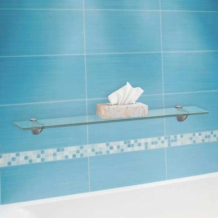 Latitude Run® Glass Accent Shelf with Adjustable Shelves