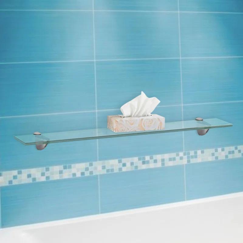 Latitude Run® Glass Accent Shelf with Adjustable Shelves