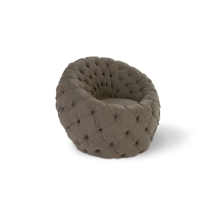 Phillips Collection Seating 35" Wide Tufted Barrel Chair