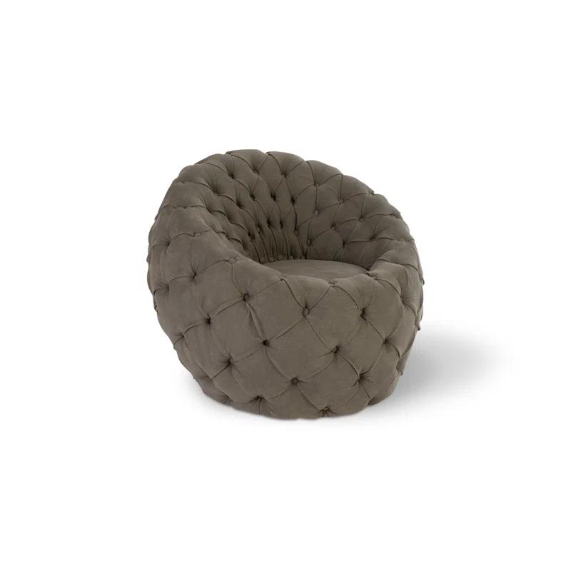 Phillips Collection Seating 35" Wide Tufted Barrel Chair