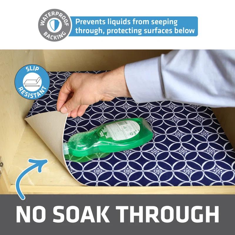 Drymate Under Sink Mat, Protective Cabinet Liner For Kitchen & Bathroom - Absorbent, Waterproof, Machine Washable (24”x29”) (Charcoal) (USA Made)