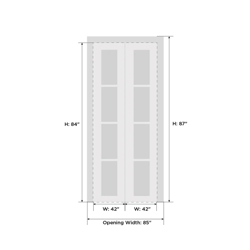 SARTODOORS 2113 Solid + Manufactured Wood Paneled Bi-Fold Door