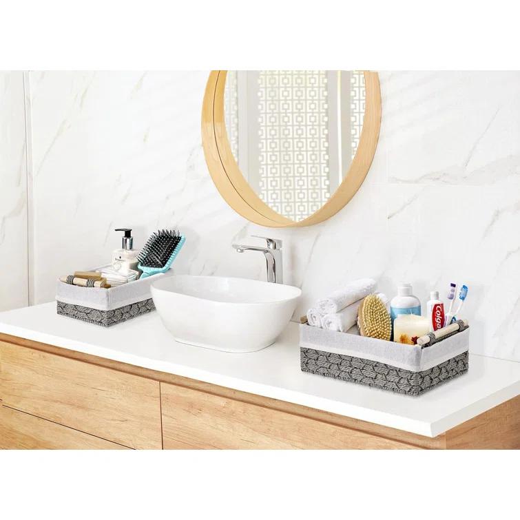 Sorbus Handmade Storage Paper Rope Baskets 2 Pack