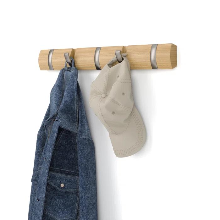 Flip 5 - Hook Solid Wood Coat Rack