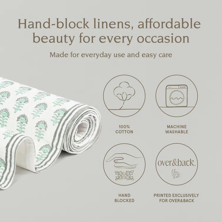 over&back Hand-Blocked Table Runner