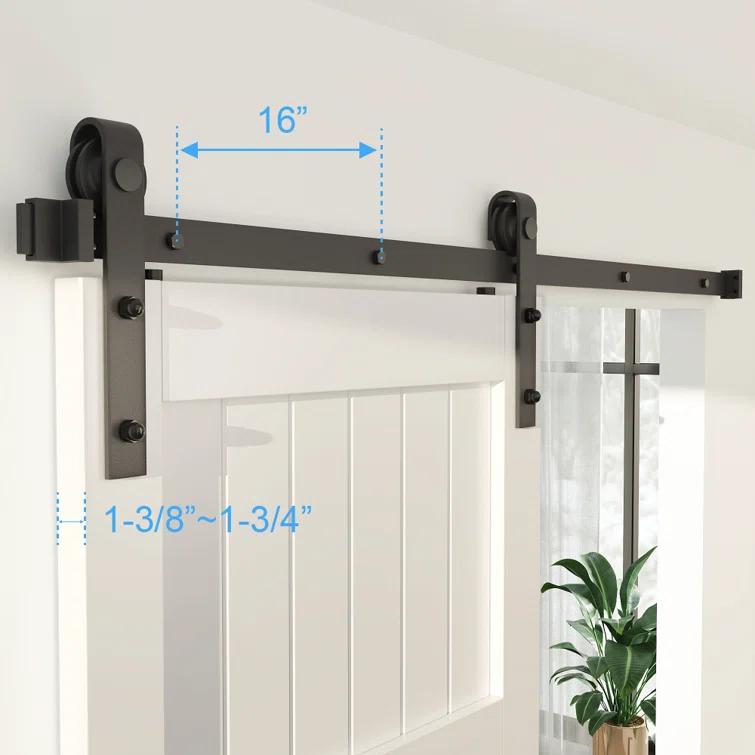Lazio Antique Sliding Standard Single Track Barn Door Hardware Kit