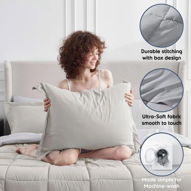 Nestl Bed-in-A-Bag Reversible Comforter Set with Bed Sheets