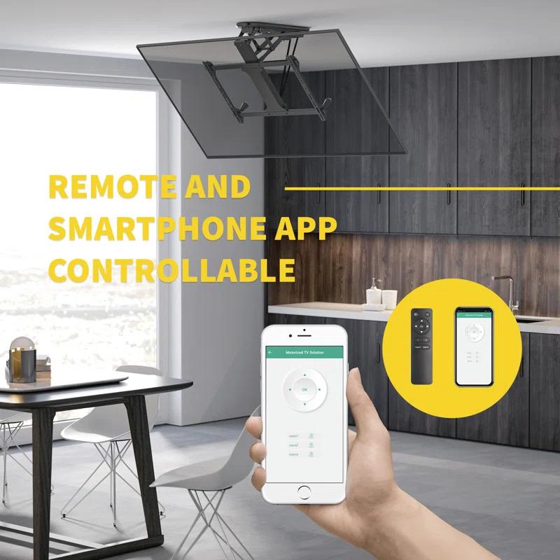 Mount-it Mount-It Black Motorized Ceiling Mount for Screens Holds up to 77 Lb. lbs