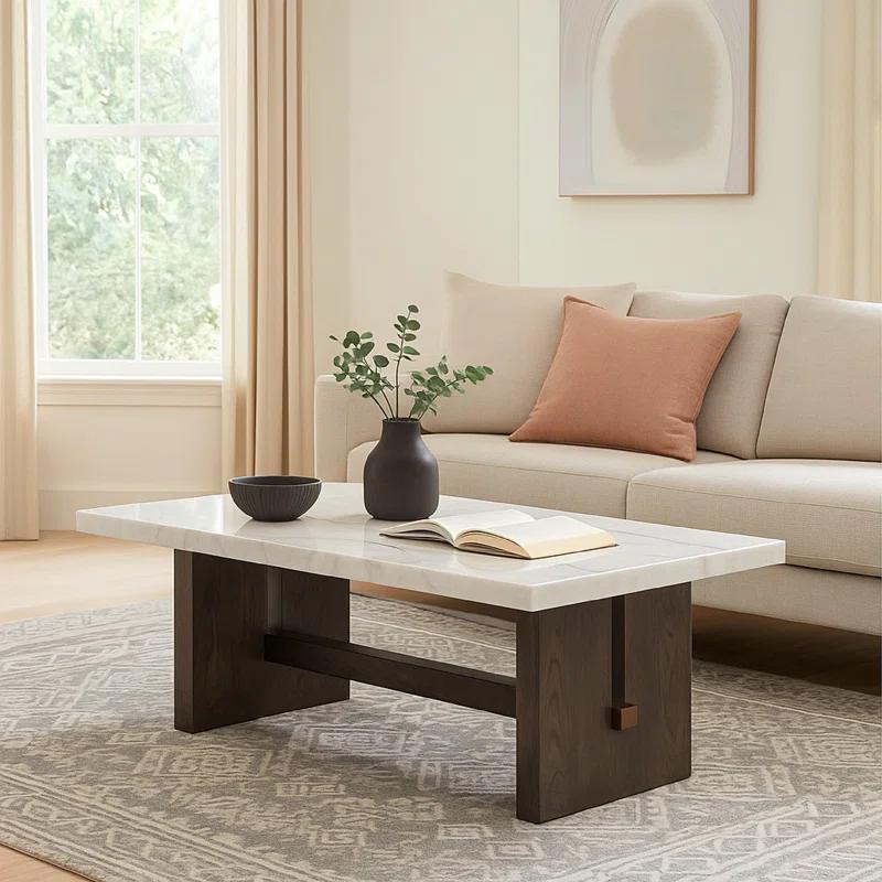 Lark Manor™ Cuzzocrea Marble Top Single Coffee Table