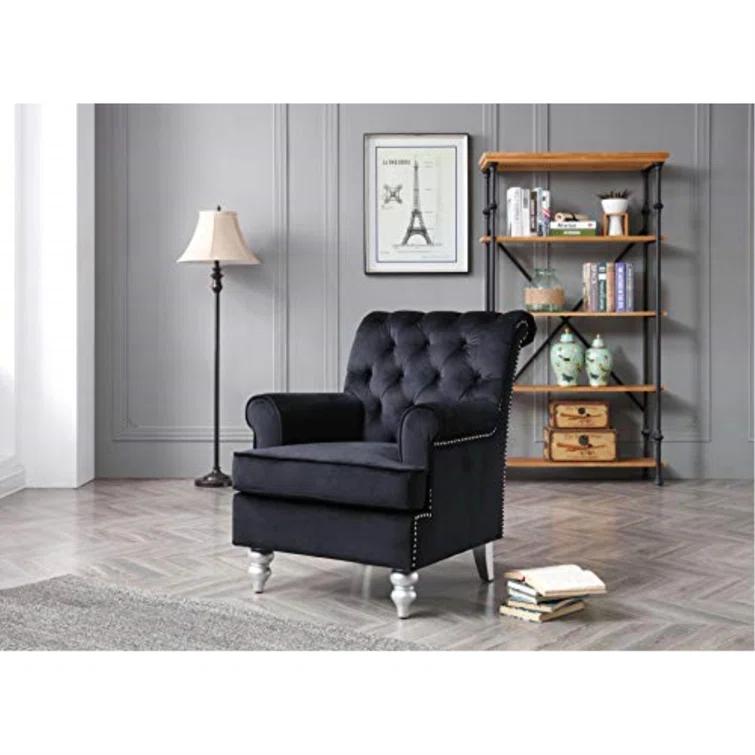 Glory Furniture Dorado Velvet Chesterfield Chair