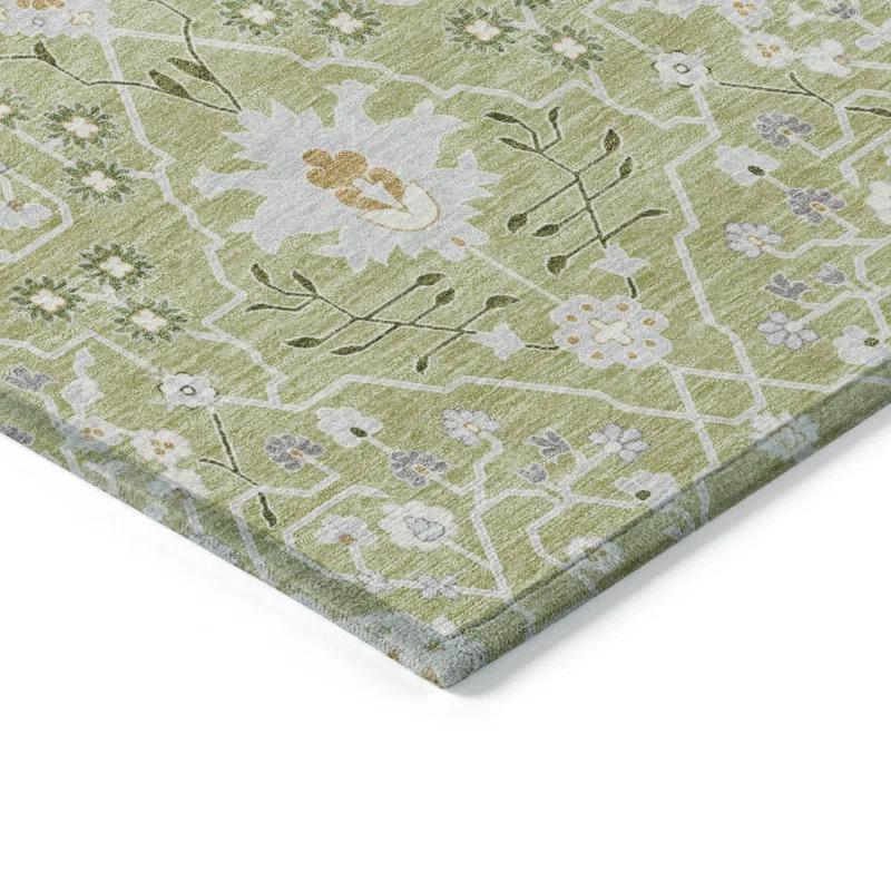 Machine Washable Indoor/Outdoor Chayden ACN1009 Aloe 2'3" x 7'6" Runner Rug