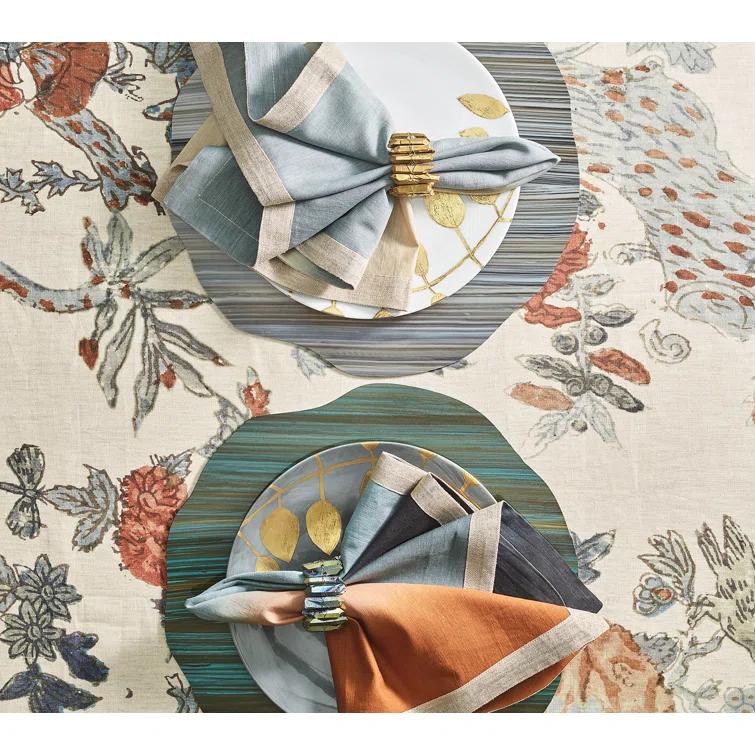 Gray and Beige Acrylic Round Mica Placemat
