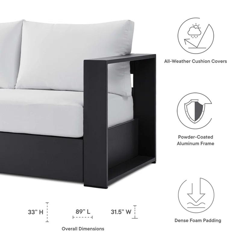 Modway Modway Tahoe Outdoor Aluminum 4-piece Conversation Set with Coffee Table