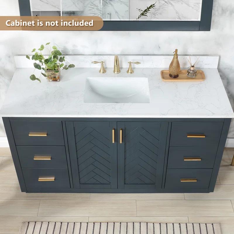 Altair Ceres 61" Engineered Stone Single Bathroom Vanity Top with Sink
